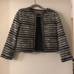 Alice & Olivia Metallic Tweed Jacket